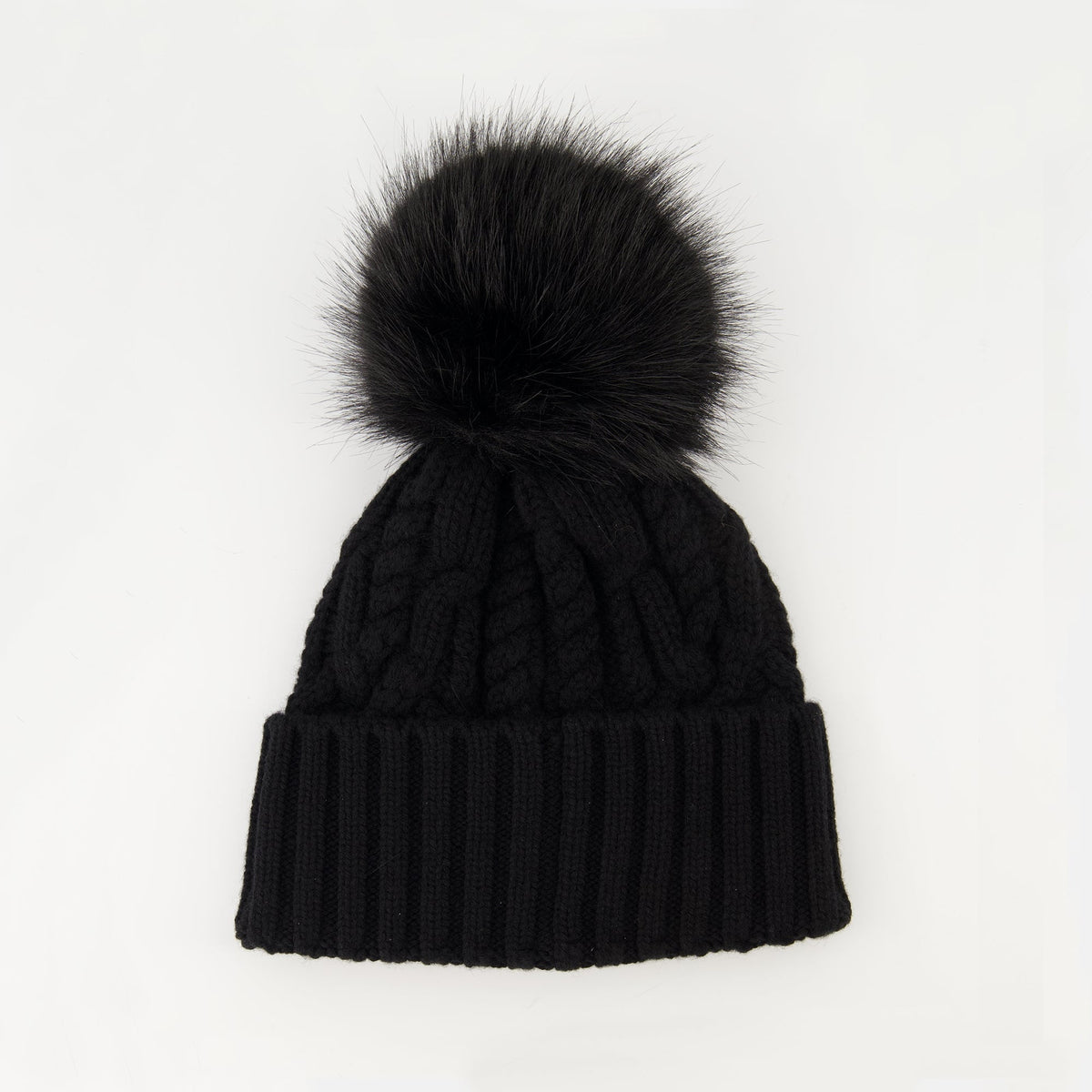 Cashmere Beanie with Pom-Pom