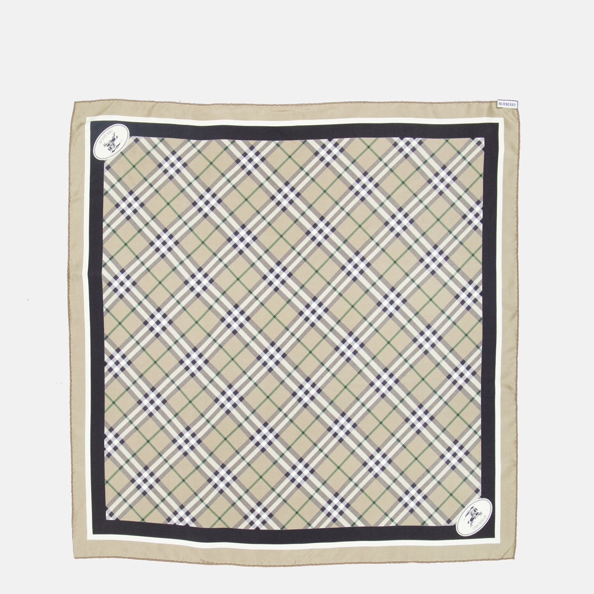 Checkered Silk Scarf
