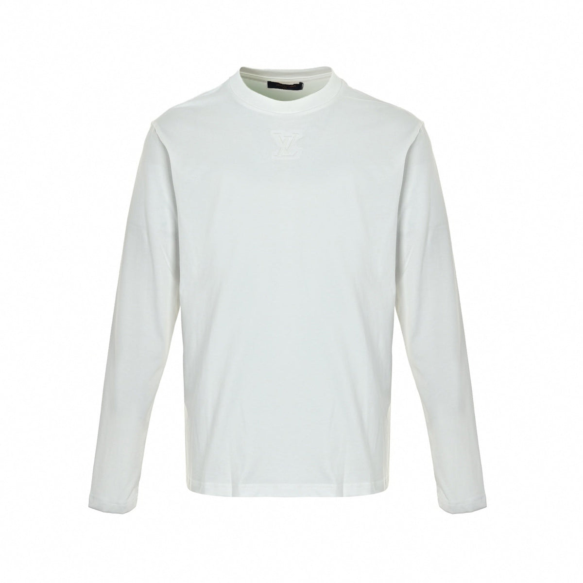Embossed Logo Long-Sleeve T-Shirt - White
