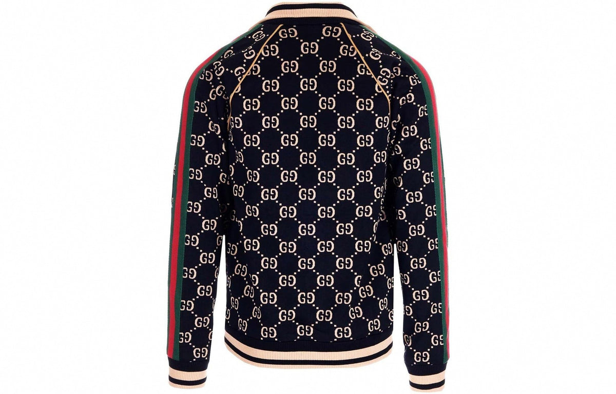 Monogram Jersey Zip-Up Jacket