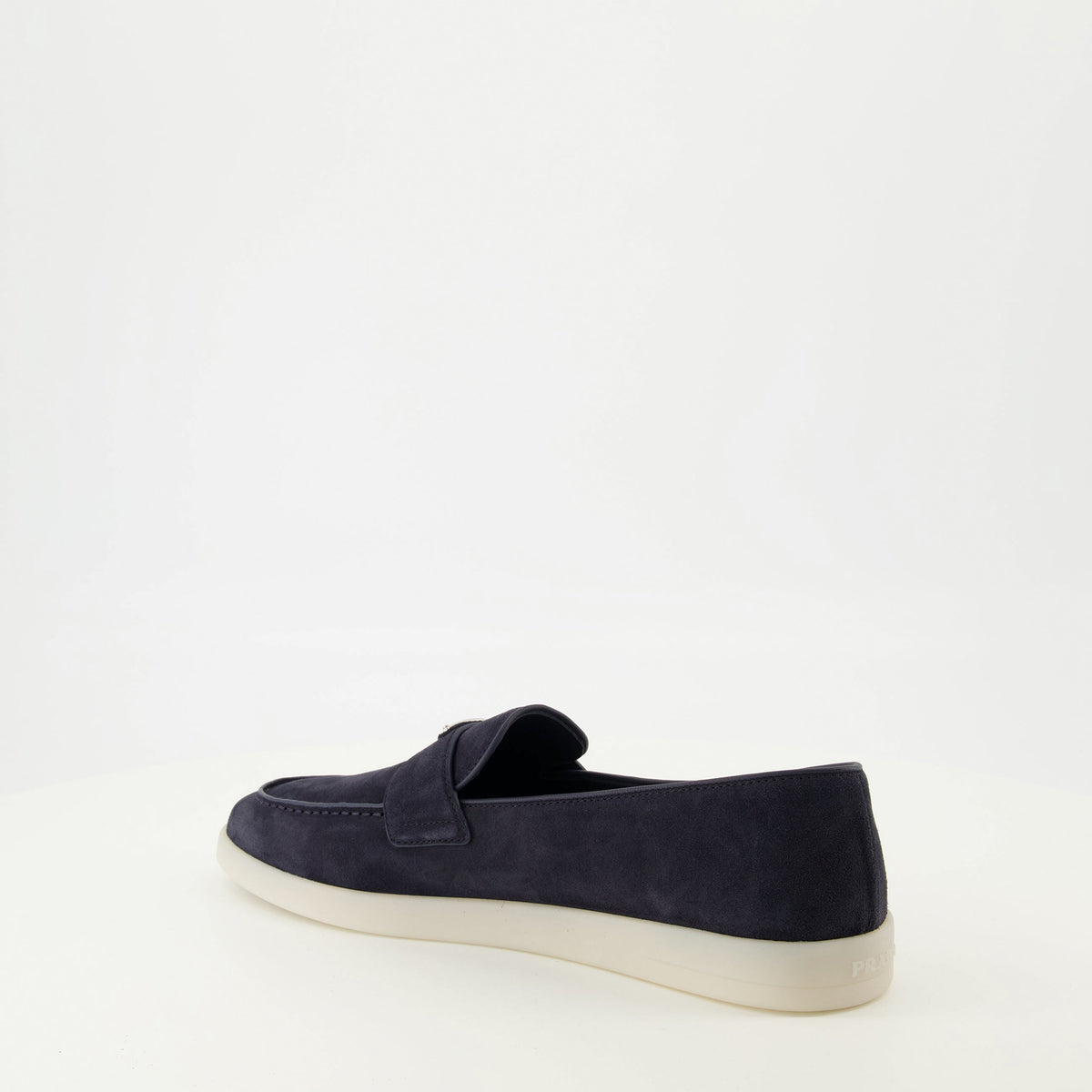 Navy Blue Suede Loafers