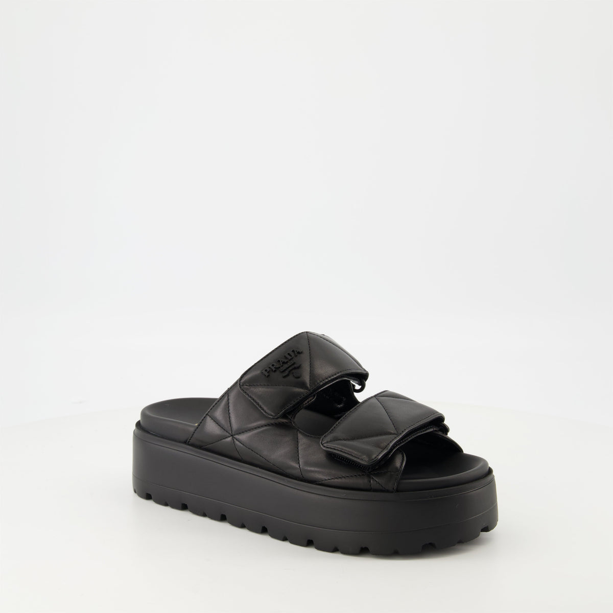 Quilted Leather Mules