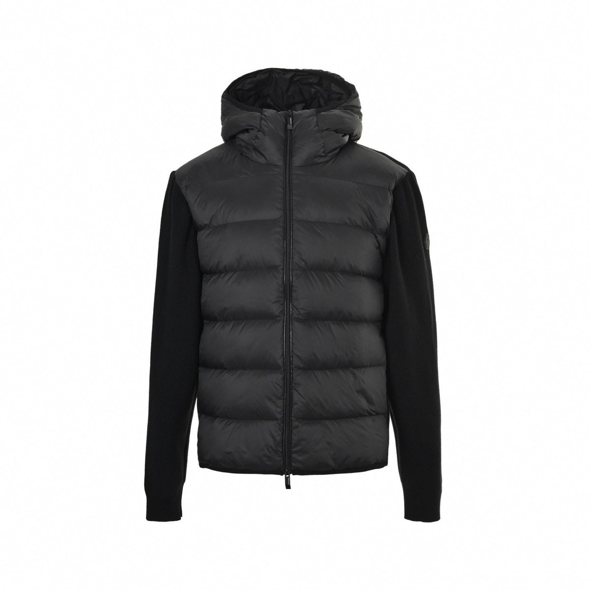 Tonal Logo Hybrid Knit Jacket | Black