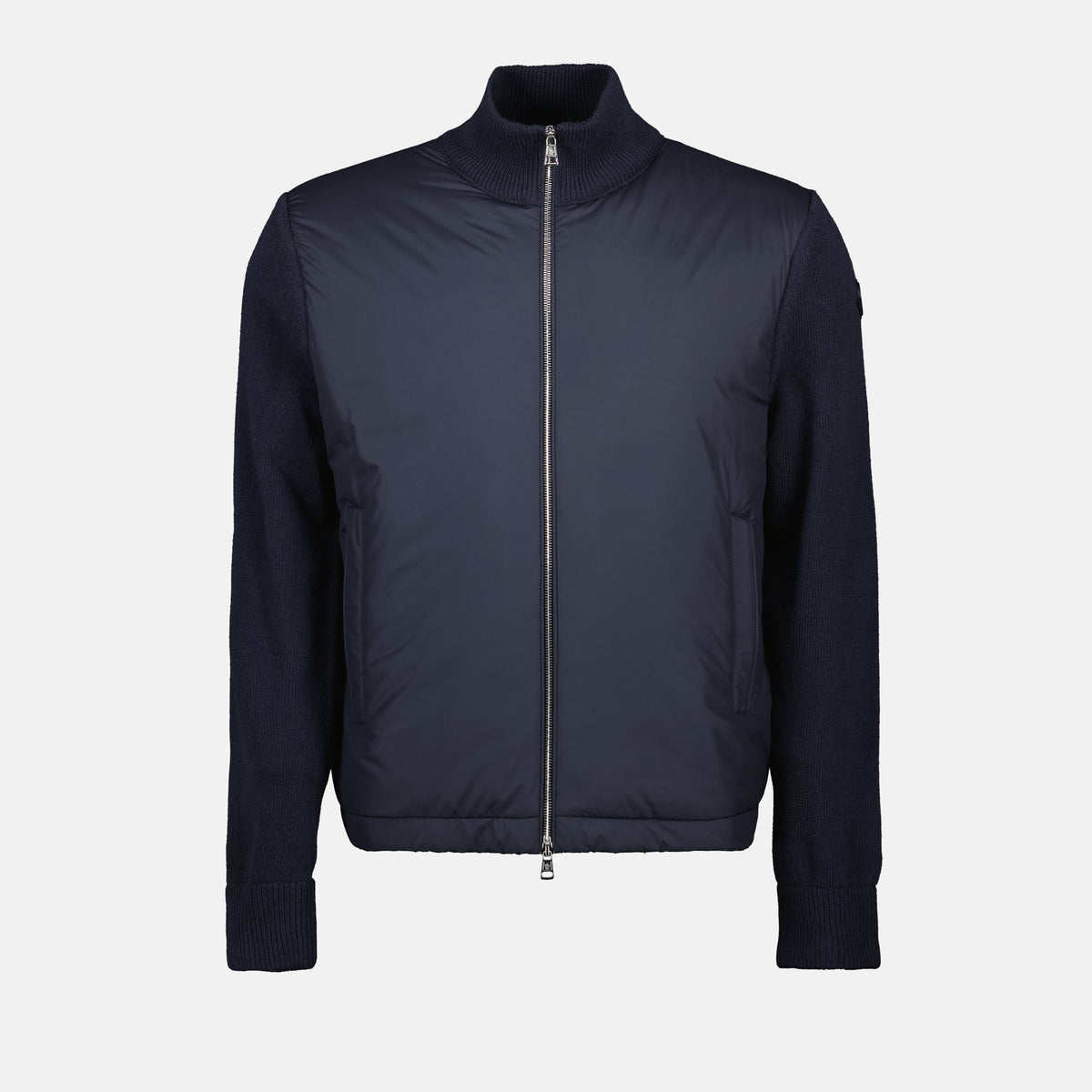 Two-material down jacket