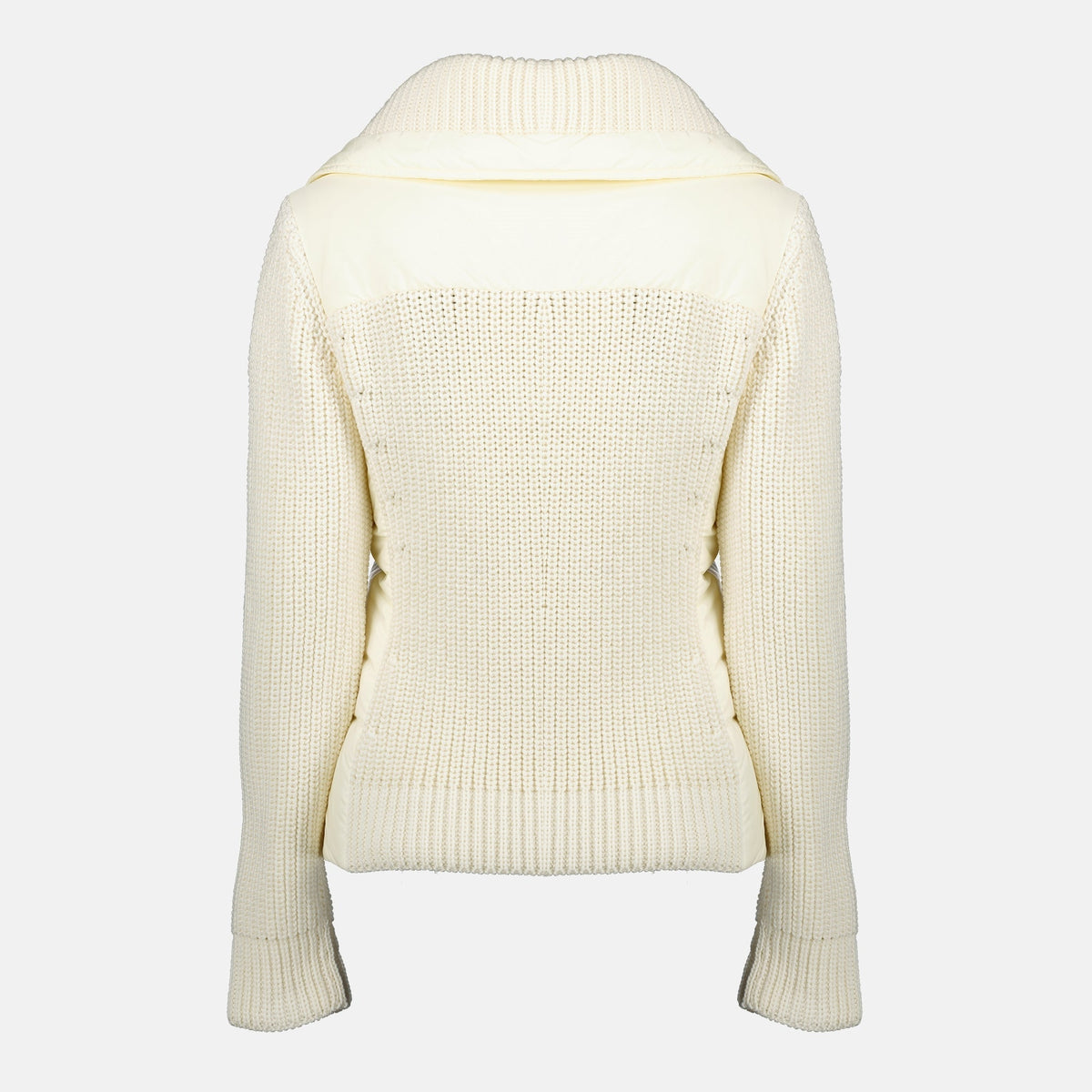 White Wool Zip Cardigan