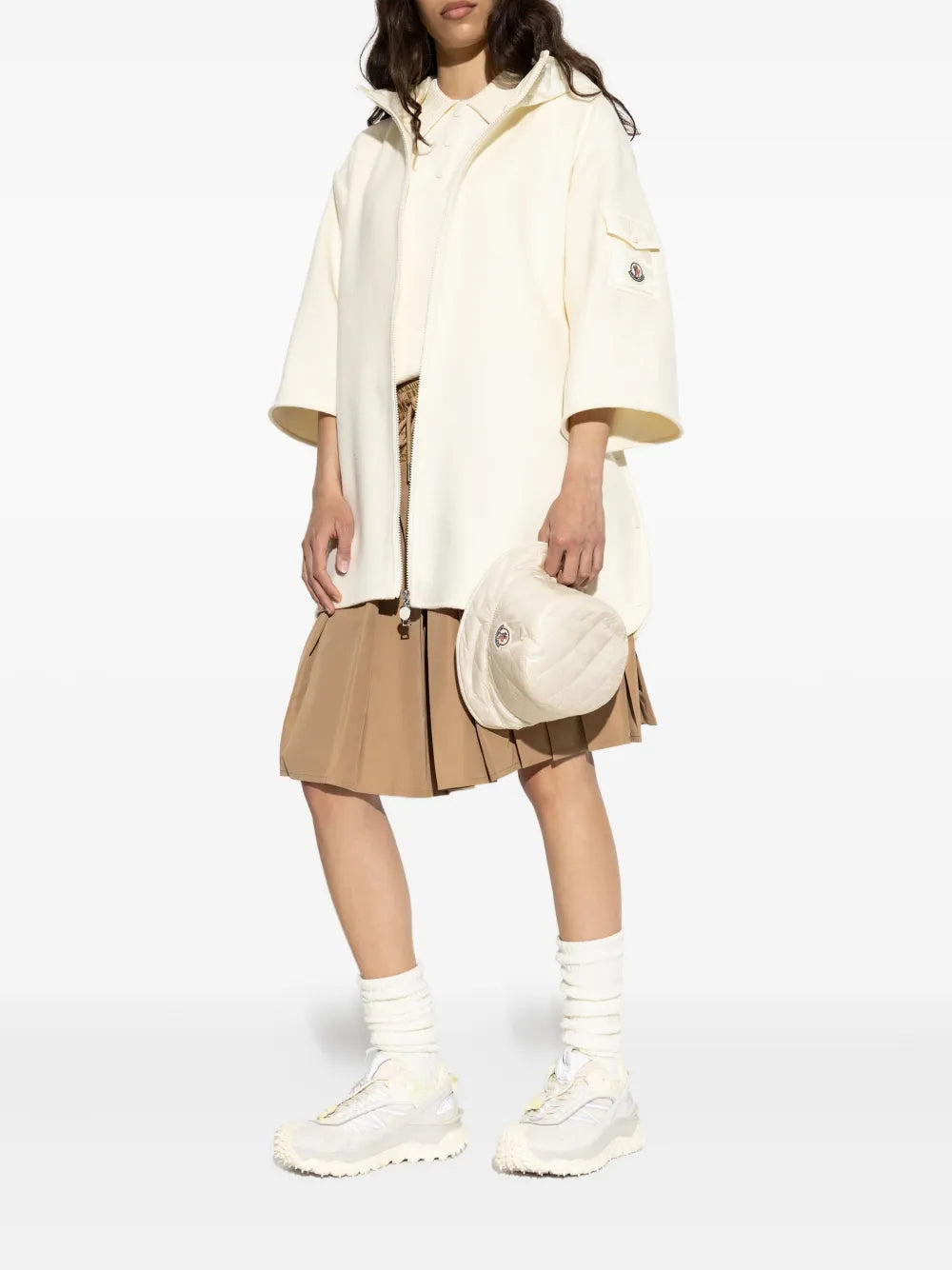 Zipped Wool Cape