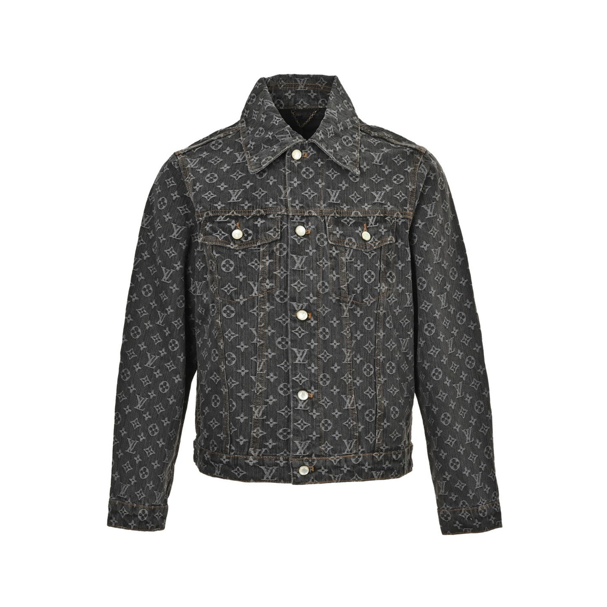 Monogram Denim Jacket | Washed Black