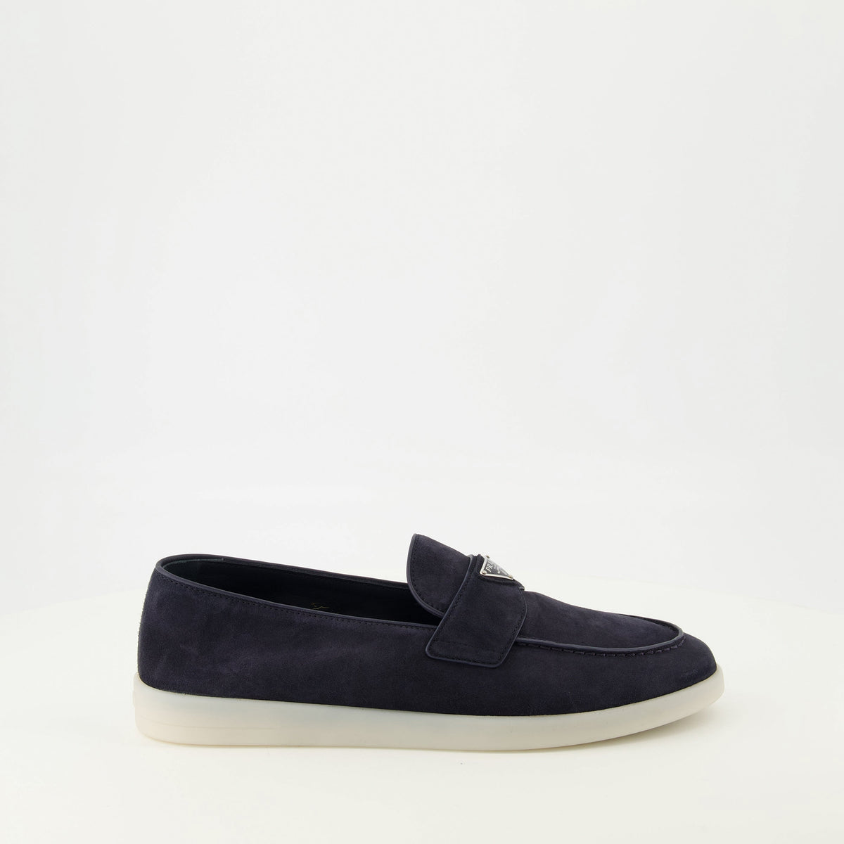 Navy Blue Suede Loafers