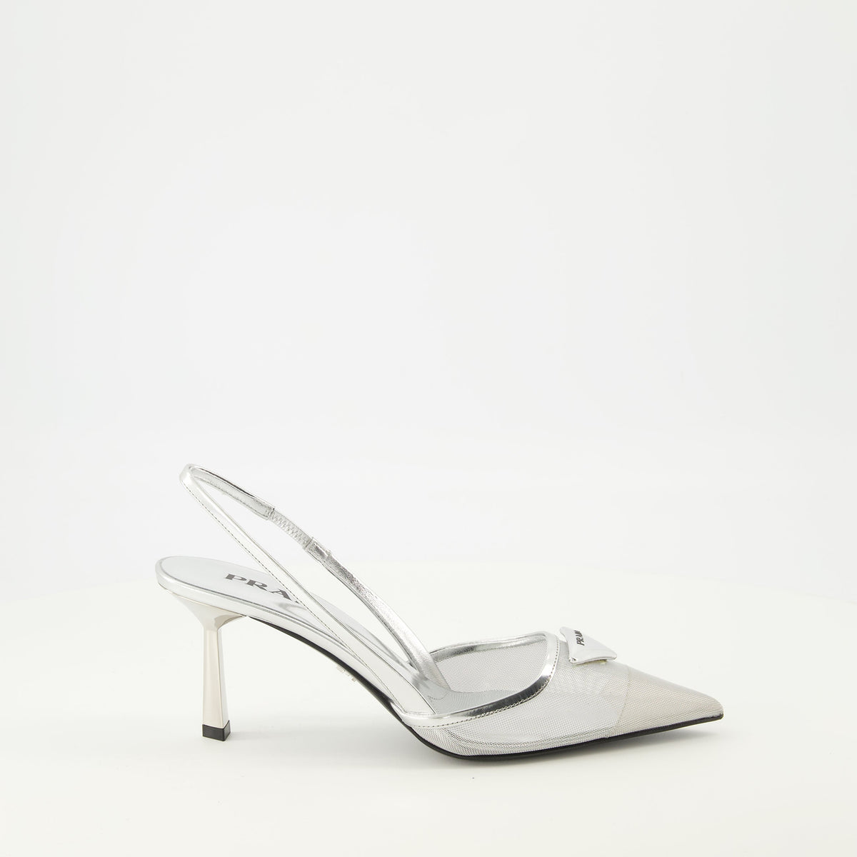 Silver Mesh Heels