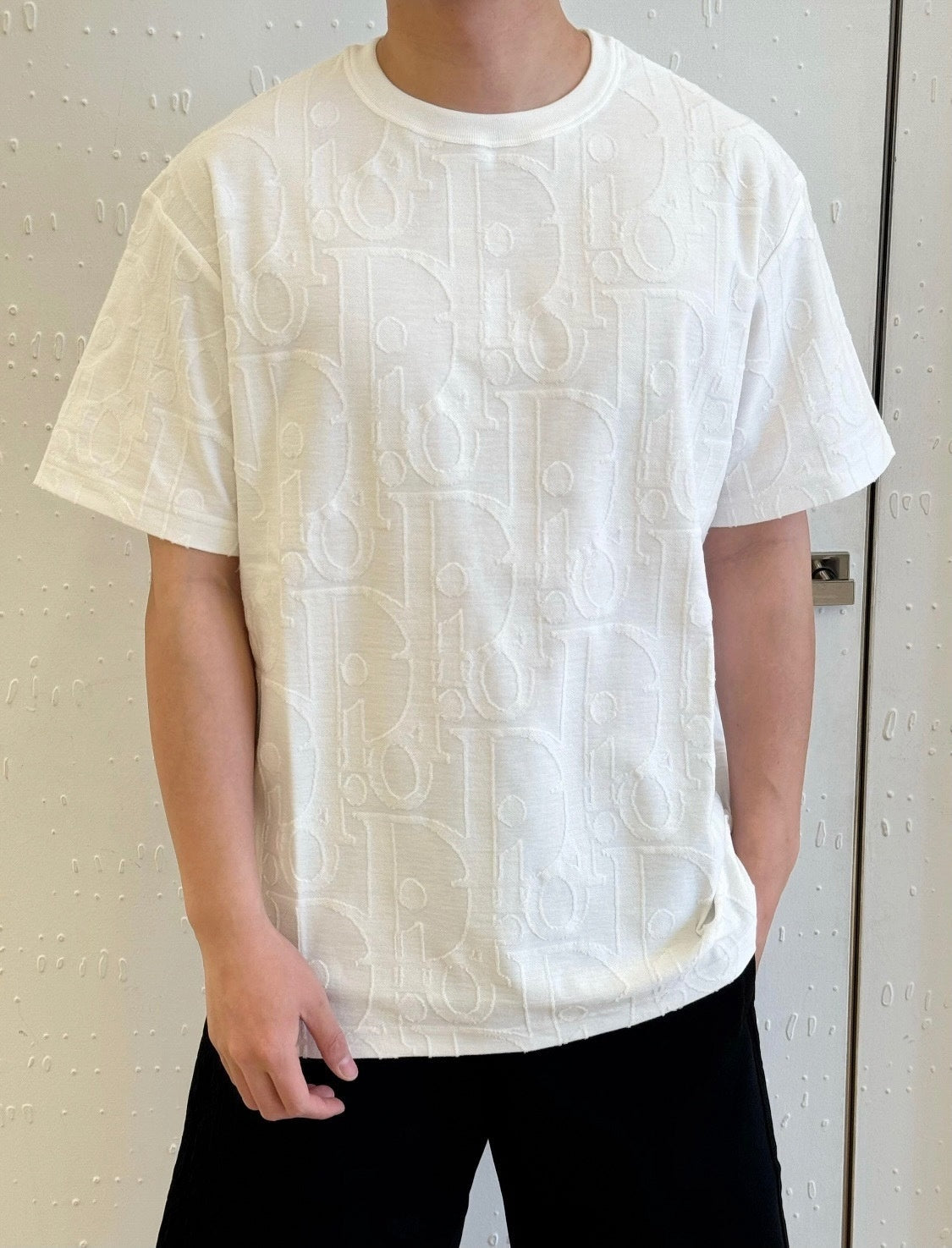 Textured Oblique Monogram T-Shirt